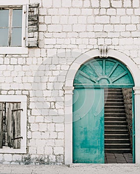 Historic building architecture texture old arch terrace