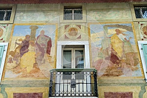 Historic building of Cortina d Ampezzo, Dolomites, Italy