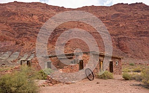 An historic building in the desert at glen canyon