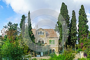 Historic building in The German Colony neighborhood, Jerusalem