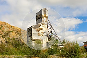 An historic building from gold-mining days at yellowknife