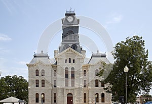 Historic building Granbury courthouse in TX