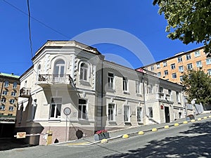 Vladivostok, Russia, September, 23, 2023. Historic building from the late 19th century. Vladivostok, 3 Lazo Street photo