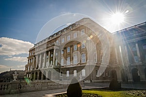 Historic building with lensflare photo