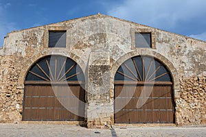 Historic building in Marzamemi, Sicily Island in Italy