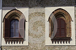 Historic building in Piazza della Vittoria at Lodi