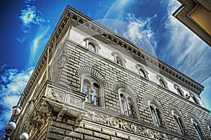 Historic building in Pistoia in hdr