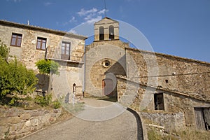 Historic building in Pyrenees of Spain, Escola de Postguerra de Castellar de la Ribera photo