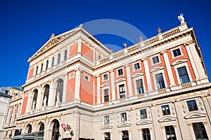 Historic building of the Wiener Musikverein inaugurated on January of 1870