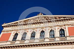 Historic building of the Wiener Musikverein inaugurated on January of 1870