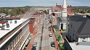 Historic Buildings Aerial Perspective Lexington Virginia USA