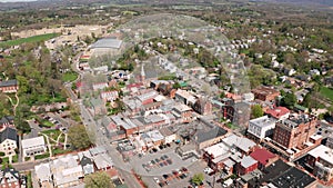 Historic Buildings Aerial Perspective Lexington Virginia USA