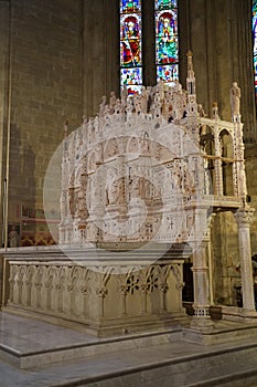 Historic buildings of Arezzo, Tuscany, Italy: cathedral interior