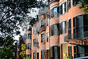 Historic Buildings on Beacon Hill, Boston, USA