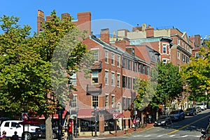 Historic Buildings on Beacon Hill, Boston, USA