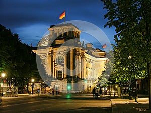 Historic buildings in Berlin: the Reichstag - The German Parliament