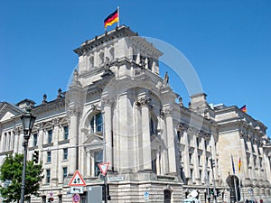 Historic buildings in Berlin: the Reichstag - The German Parliament