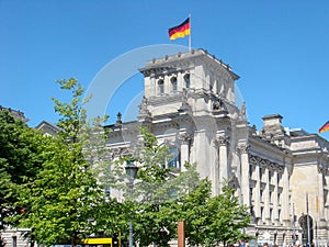 Historic buildings in Berlin: the Reichstag - The German Parliament