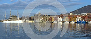 Historic buildings of Bryggen in the City of Bergen, Norway