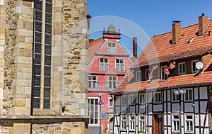 Historic buildings in the center of Herford photo
