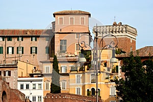 Historic buildings in the center of Rome.