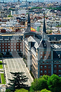 Historic buildings of the city of Madrid at the entrance to the city on the road to La Coruna, photo