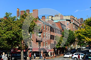 Historic Buildings on Beacon Hill, Boston, USA