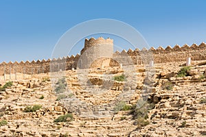 Historic buildings in Dariyah clay castle, also as Dereyeh and Dariyya, a town in Riyadh, Saudi Arabia, original home of the Saudi photo