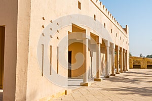 Historic buildings in Dariyah clay castle, also as Dereyeh and Dariyya, a town in Riyadh, Saudi Arabia, original home of the Saudi photo