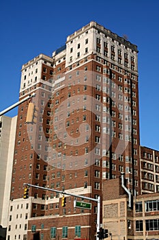 Historic buildings in Detroit downtown