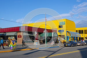 Historic buildings in downtown Anchorage, Alaska, AK, USA