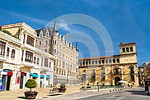 Historic buildings in Leon, Spain photo