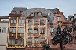 Historic buildings at Marktplatz Square - Mainz, Germany