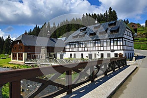 Historic buildings, Modrava, Bohemian Forest, (czech: Å umava) Czech republic