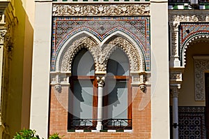 Historic buildings and monuments of Seville, Spain. Spanish architectural styles of Gothic and Mudejar, Baroque