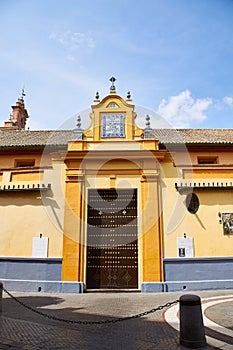 Historic buildings and monuments of Seville, Spain. Spanish architectural styles of Gothic. San Juan de la Palma.