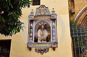 Historic buildings and monuments of Seville, Spain. Spanish architectural styles of Gothic. San Juan de la Palma.