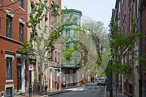 Historic Buildings on Beacon Hill, Boston, USA