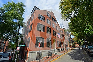 Historic Buildings on Beacon Hill, Boston, USA