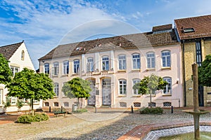 Historic buildings at the Rathausmarkt square in Schleswig