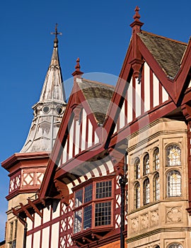 Historic Buildings in Shrewsbury, England.