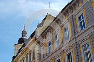 Historic buildings of Sibiu. Close up picture