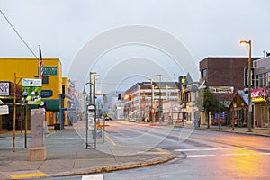 Historic buildings in downtown Anchorage, Alaska, AK, USA