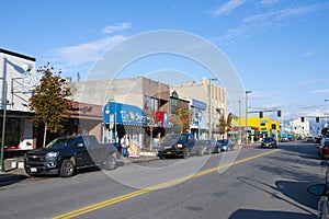 Historic buildings in downtown Anchorage, Alaska, AK, USA