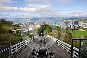 Historic Cable Car path in Wellington top view