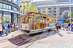 Historic Cable Car in San Francisco, California