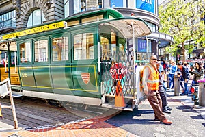 Historic Cable Car in San Francisco, California