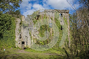 The historic Candleston Castle, Merthyr Mawr near Bridgend, South Wales.