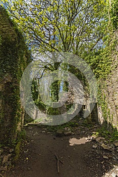 The historic Candleston Castle, Merthyr Mawr near Bridgend, South Wales.