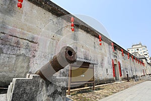 Historic cannon at Crane Lake Walled Village